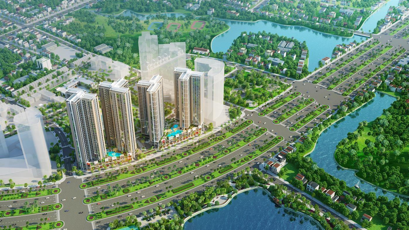 Phối cảnh dự án căn hộ Eco Green Q7 với góc nhìn từ trên cao chụp xuống - Cityapartment.com.vn
