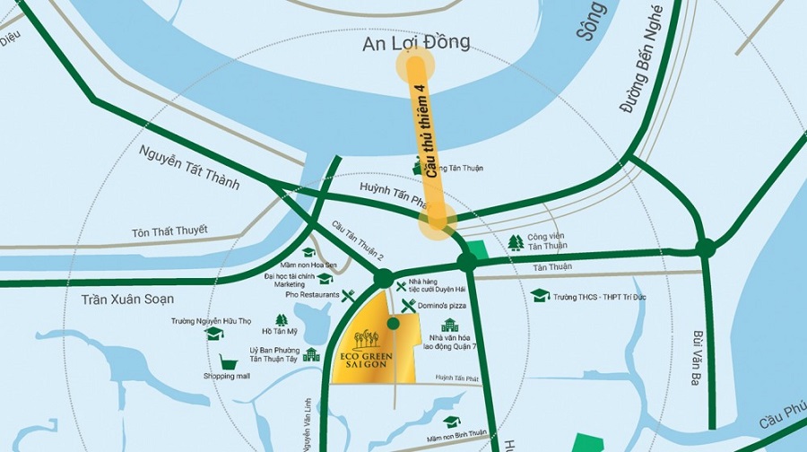 Vị trí dự án căn hộ cao cấp Eco Green Saigon - Cityapartment.com.vn