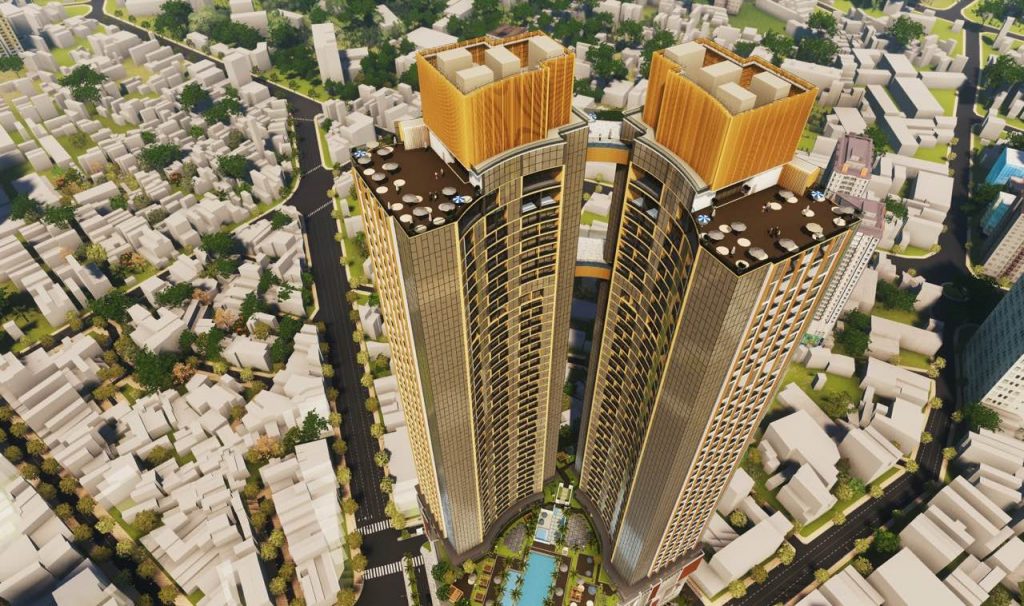 Hình dựng 3D góc nhìn trên cao từ dự án Alpha City Quận 1 - Cityapartment.com.vn