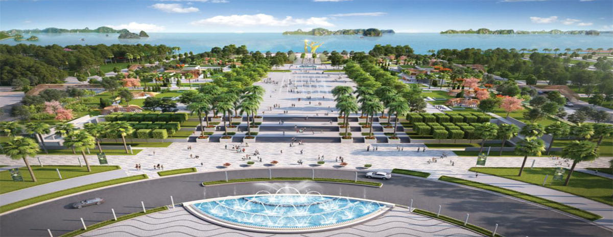 Quảng trường biển là điểm nhấn chính đón du khách tham quan dự án