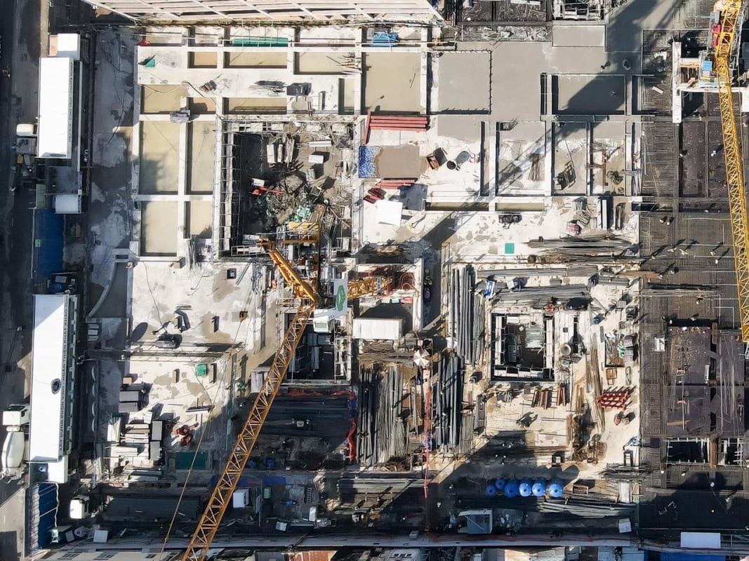Hình ảnh flycam chụp tháp A1 dự án The Grand Manhattan Cô Giang Q1