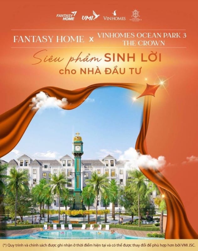 Fantasy Home được VMI đưa vào ngay chính dự án Vinhomes Ocean Park 3 với suất đầu tư chỉ 120triệu
